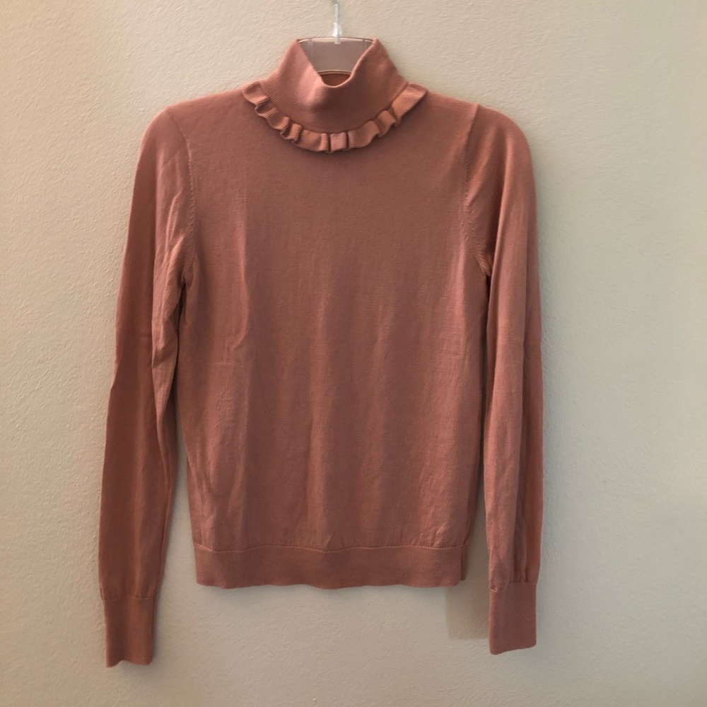 Ann Taylor ruffled turtleneck